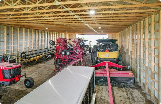 interior of equipment post building